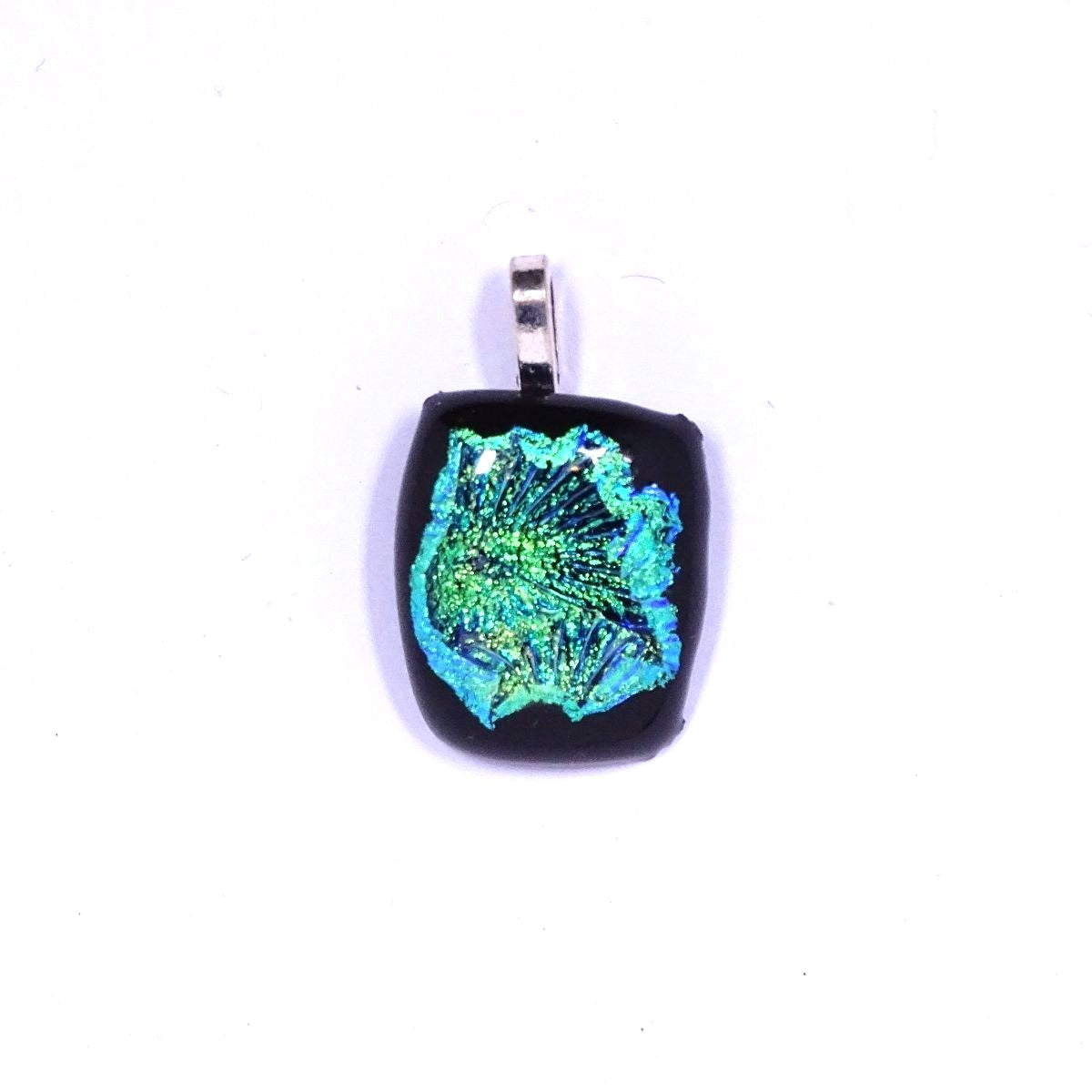 Emerald Feather – Handmade Abstract Necklace