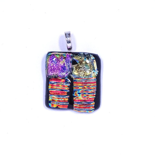 Metallic Drift – Handmade Geometric Necklace