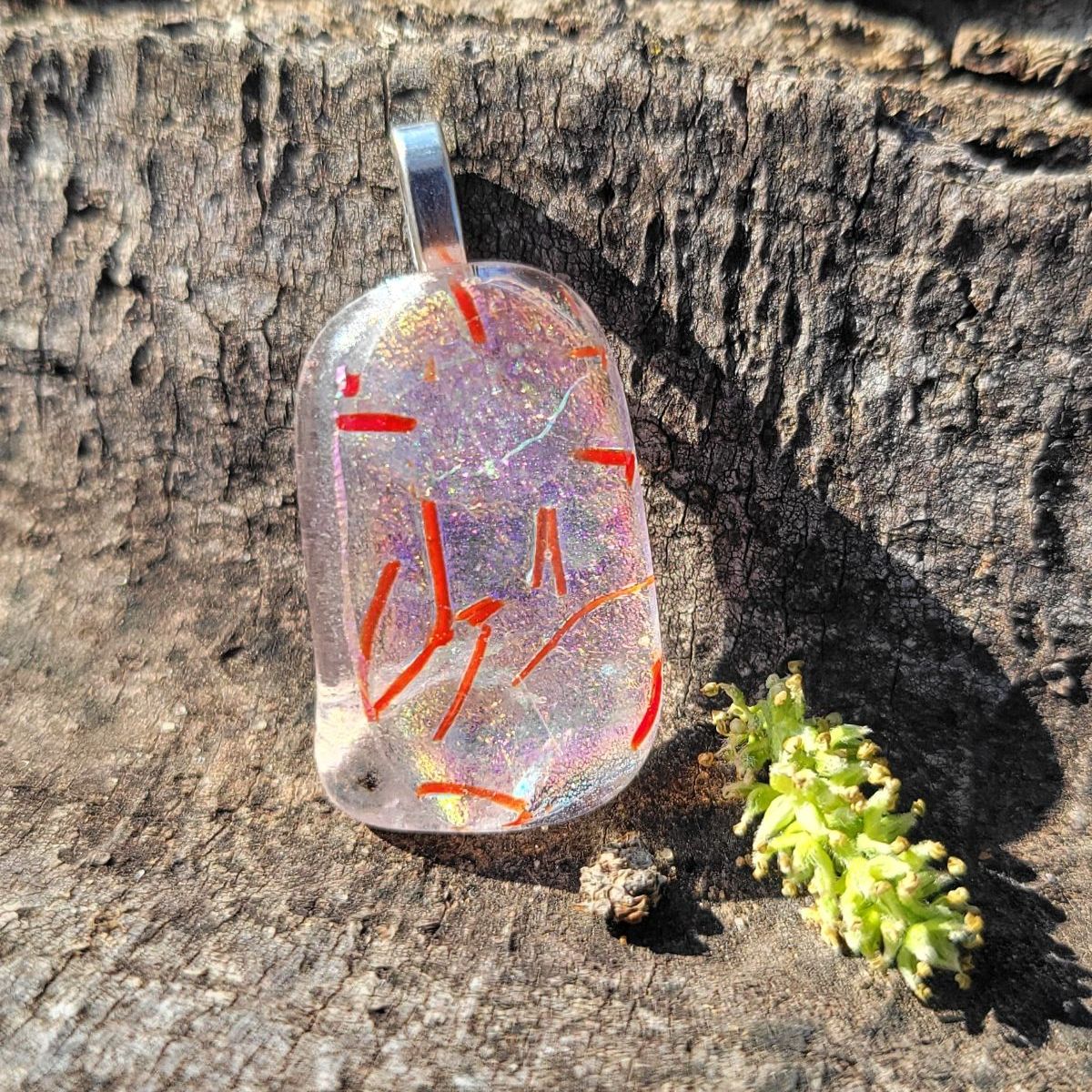 Red Ember Necklace – Handmade Abstract Necklace